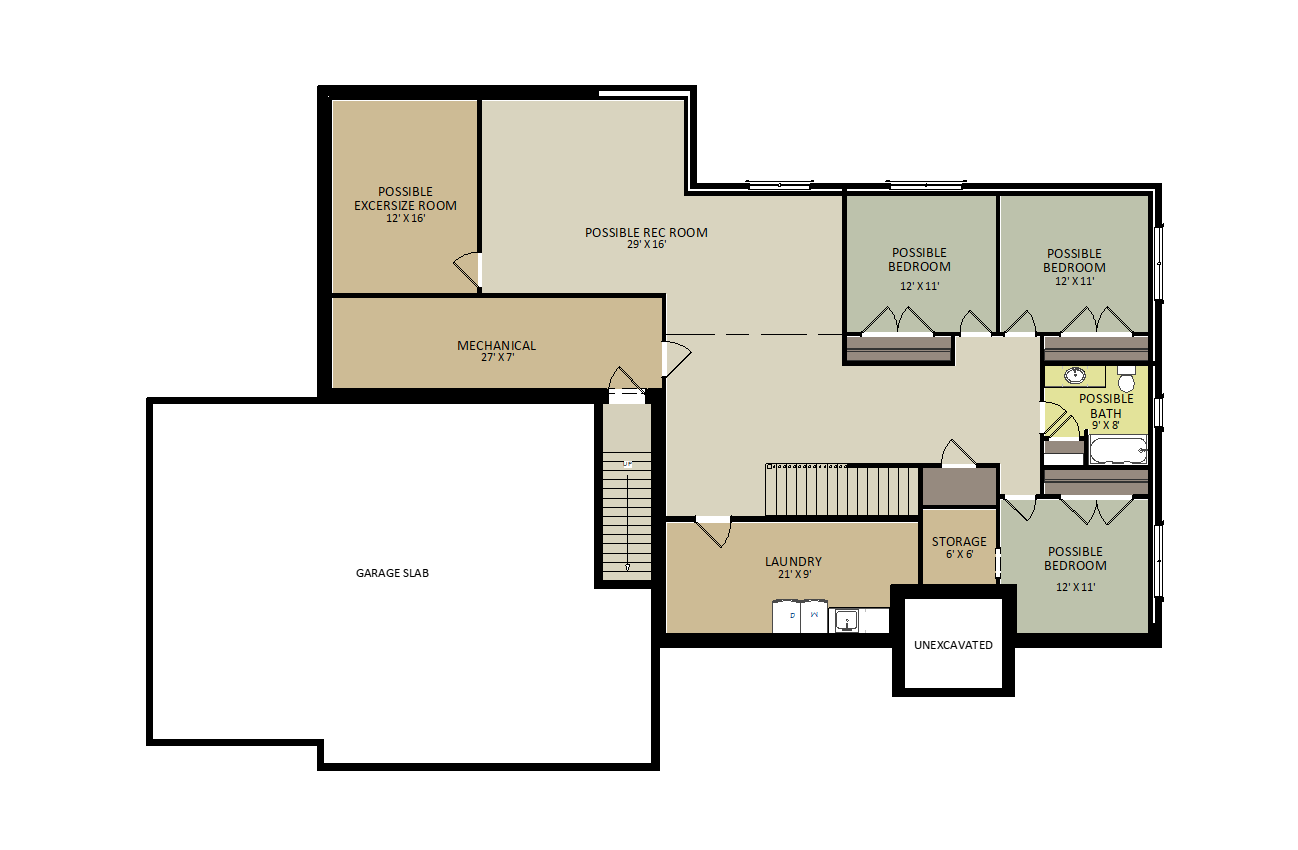 KentonLower Level Floor Plan